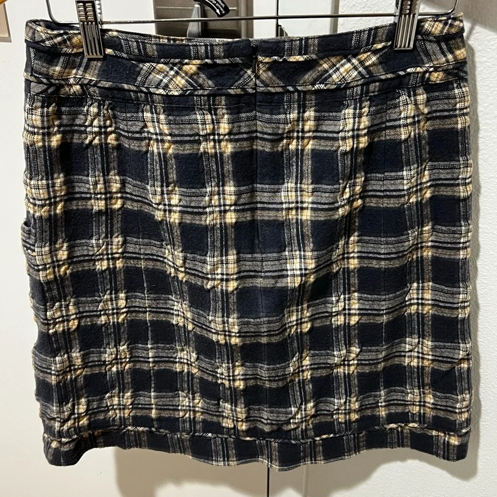 Cordelia Anthropologie Plaid Wool Pocket Skirt 4